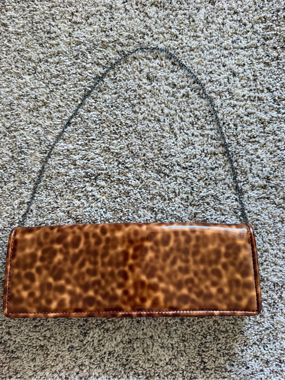The Limited Leopard-Print Shoulder Bag in Brown/Copper